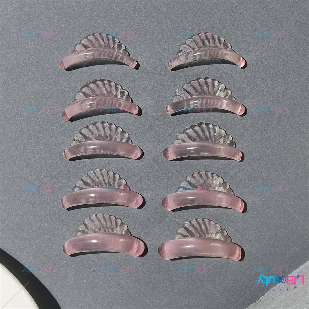 Libeauty 5 Pair Glue Free Silicone Eyelash Perm Pads Sticky Lash Lift Pads 3D Eyelashe Curler Accessories Applicator Makeup Tool