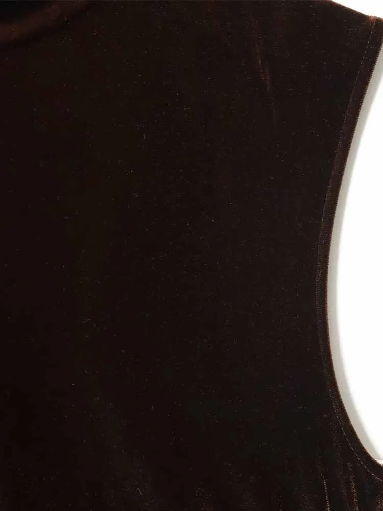 النمط الأوروبي والأمريكي الخريف الملابس النسائية الجديدة أزياء بسيطة الرجعية المرقعة الدانتيل تكدرت فو المخملية اللباس