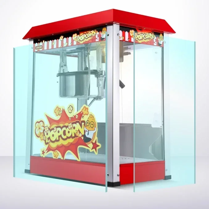 fully automatic Popcorn machine Stainless steel body commercial ball-shaped butterfly electric heating popcorn machine