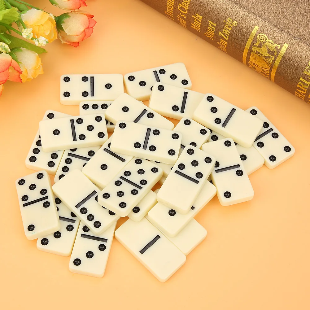 28Pcs/Set Wooden Domino Board Games Travel Funny Table Game Domino Toys Kid Children Educational Toys For Children Gifts