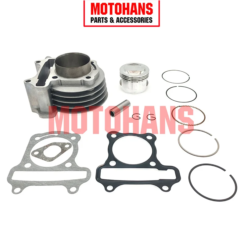 HM15120352 GY6 120CC 52MM BIG BORE CYLINDER AND CONVEX PISTON KIT 13MM PIN SCOOTER ENGINE PARTS FOR 139QMB CHINESE SCOOTERS ATV