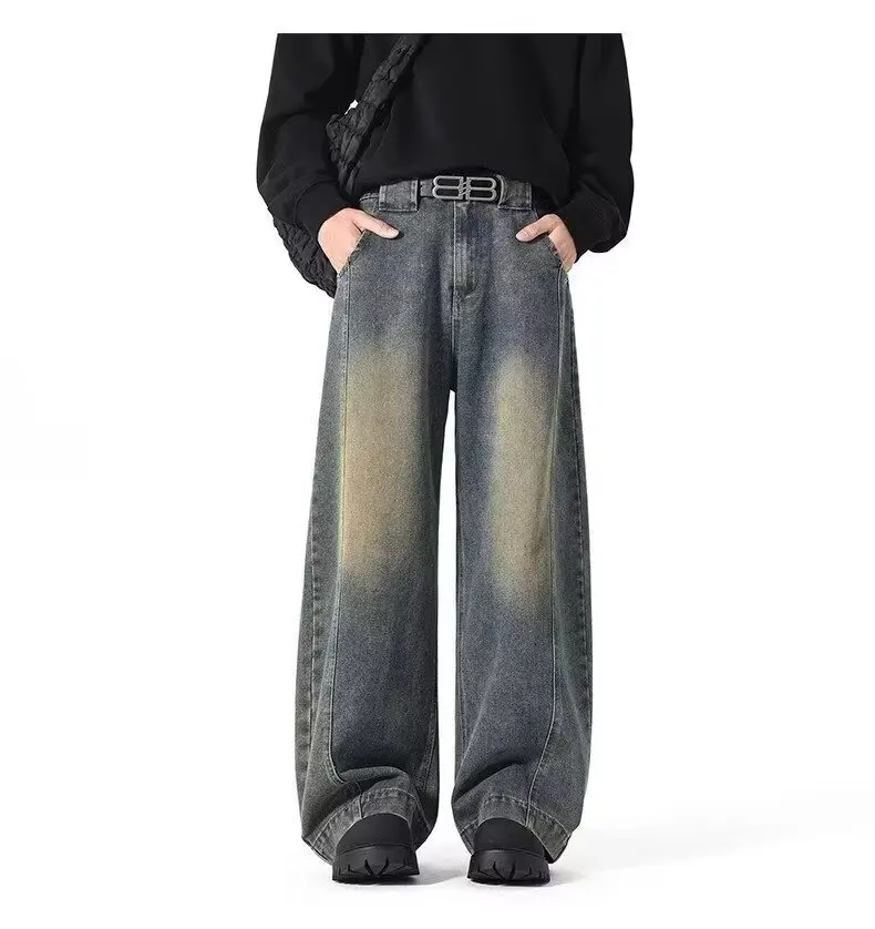 

Men's Curved Blade Jeans - Trendy and Versatile Casual Jeans for Spring and Autumn - Wide Leg Men's Casual Pants