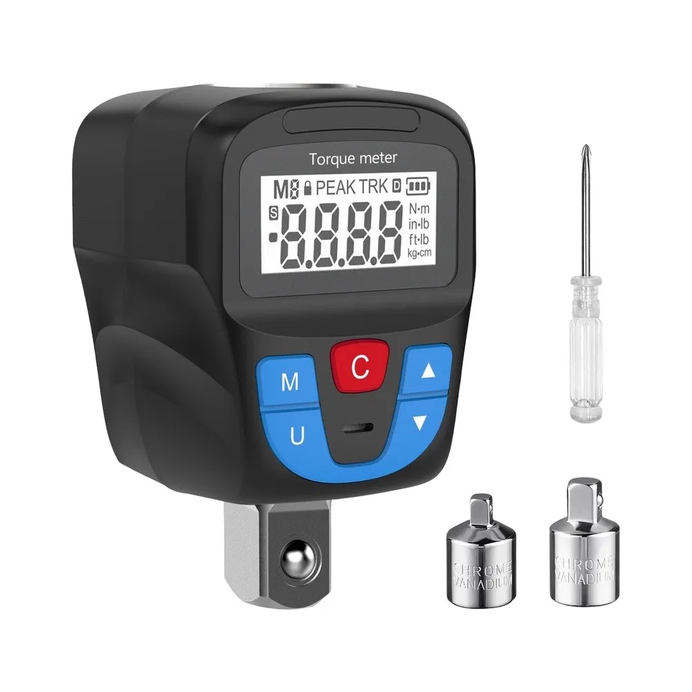 For Home Workshop Projects Black Digital Torque Adapter Multifunctional Digital Wrench Tool Four Unit Conversion