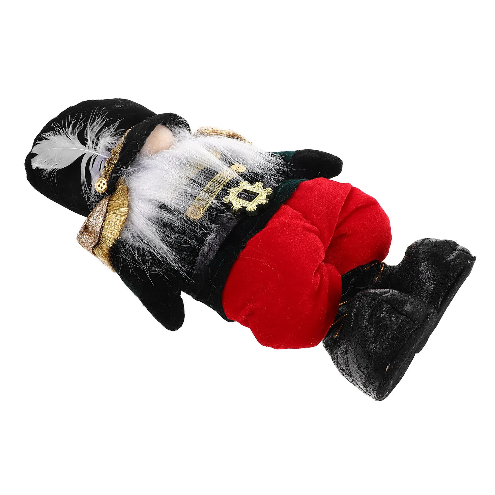 

Faceless Nutcracker Soldier: Standing Stretchable Christmas Decoration for Table Home Holiday Display Unique Walnut Warrior