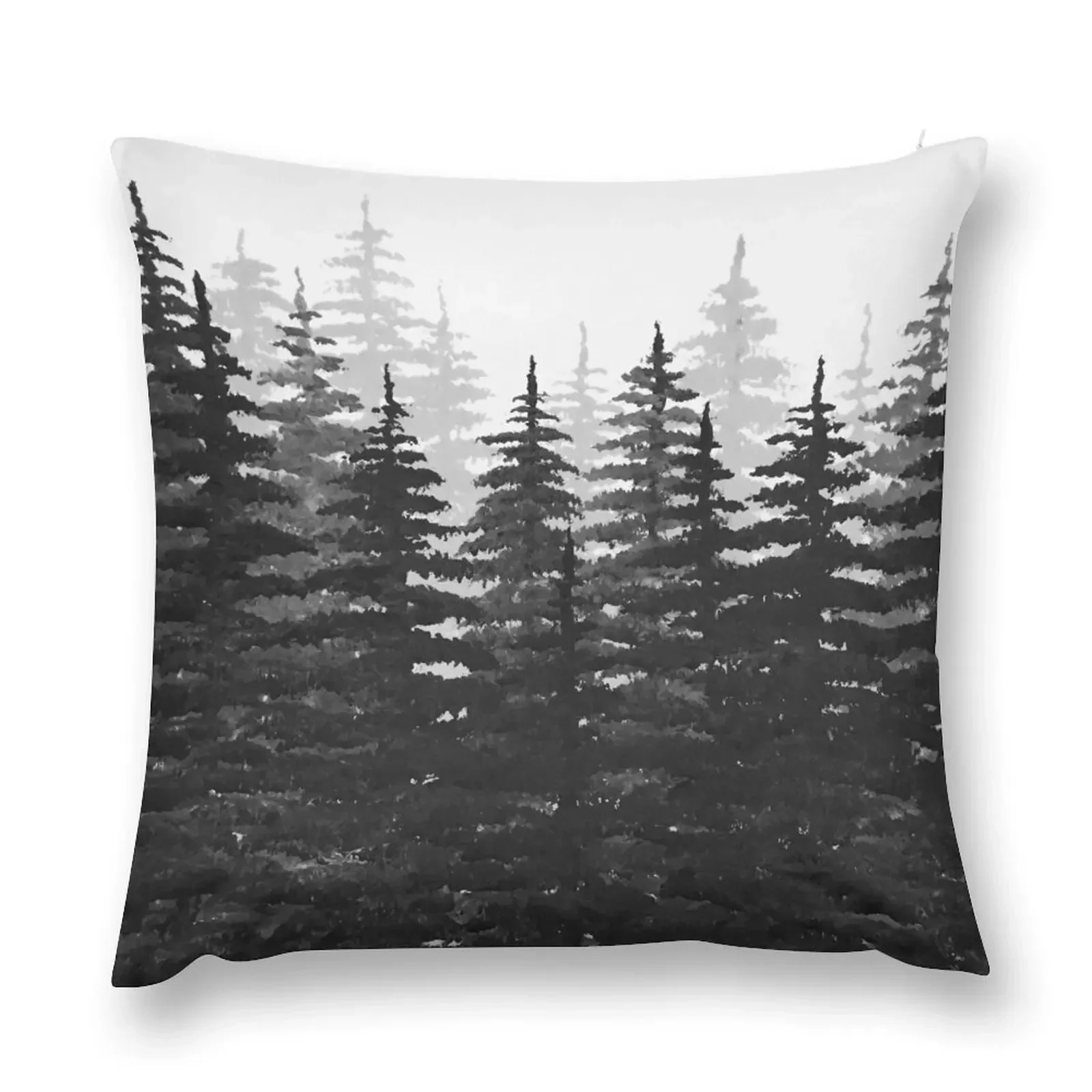 

Pine Tree Forest in Silhouette Throw Pillow Decorative pillow case Cushion Cover pillow cover christmas