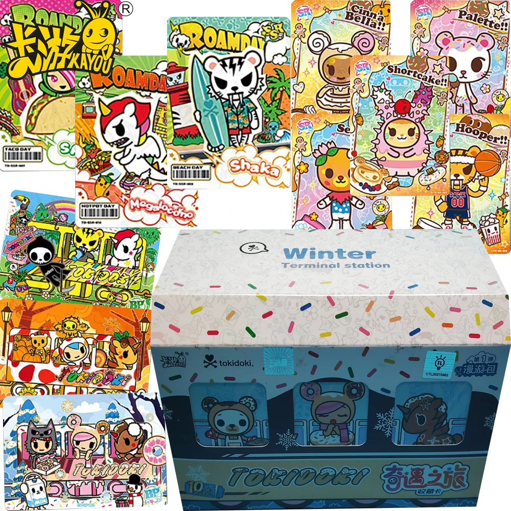 

New Kayou Original Tokidoki Collection Cards Popular Cartoon Star Colorful Street Graffiti Card Trendy Toy Gifts For Children