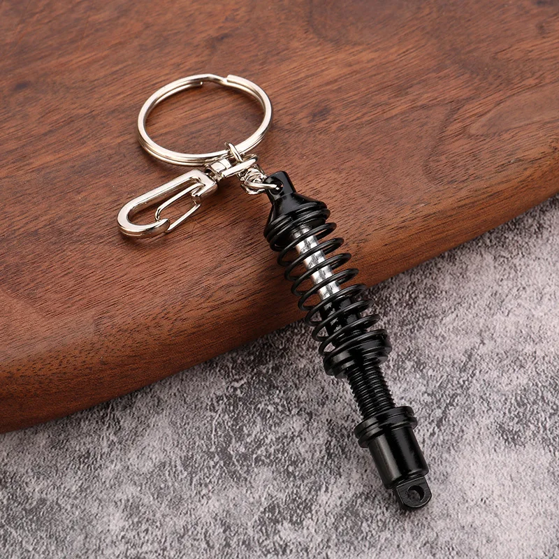 shock absorber keychain Alloy Car Interior Accessories Suspension Keychain Shock Absorber Spring Key Rings Car Tuning Parts