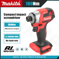 Makita 18V Cordless Impact Driver LXT BL Brushless Motor Electric Drill Wood/Bolt/T-Mode 180 N·M Rechargeable Power Tools DTD173