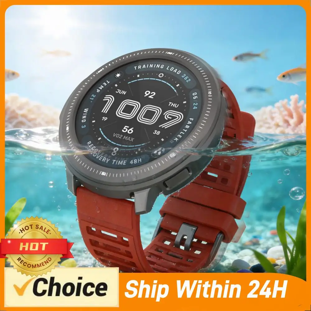 

Metal Frame Case Hollow Accessories Protective Bumper Shell Shockproof Compatible for Balance 2 Smart Watch 47mm