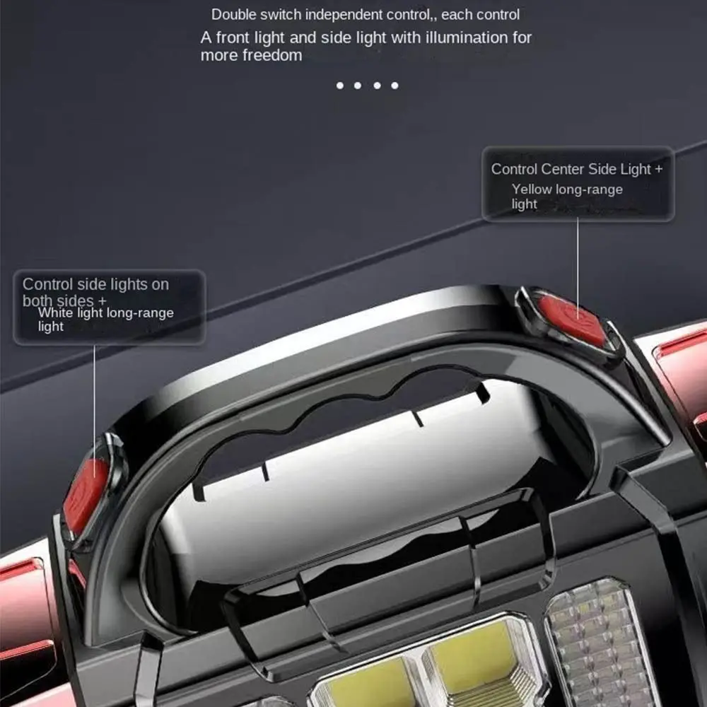 ポータブルハイパワーソーラーポータブルサーチライト 4 ギア防水トーチワークライト USB 充電式滑り止め懐中電灯ハイキング