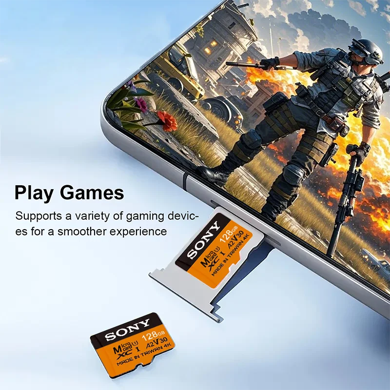 SONY 2TB High-Speed V30 A2 4K SD Card 512GB 256GB 128GB Memory Card 1TB Micro TF SD Adapter for Smartphone/Tablet/PC Cross-Use