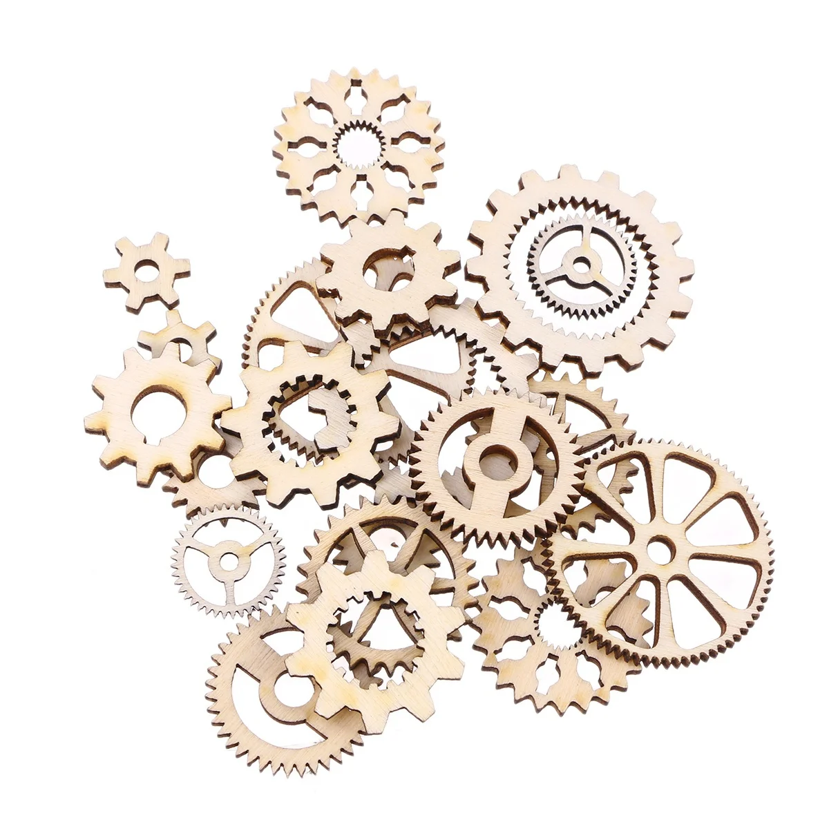 

20 PCS Arts and Crafts for Adults Wooden Puzzle Scrapbooking Mediterranean Style Unpainted Decoration Man