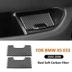 Carbon Fiber Car Accessories Inner Door Ashtray Panel Trim For BMW X5 E53 2000-2006 Soot Box Cover Interior Decoration Sticker