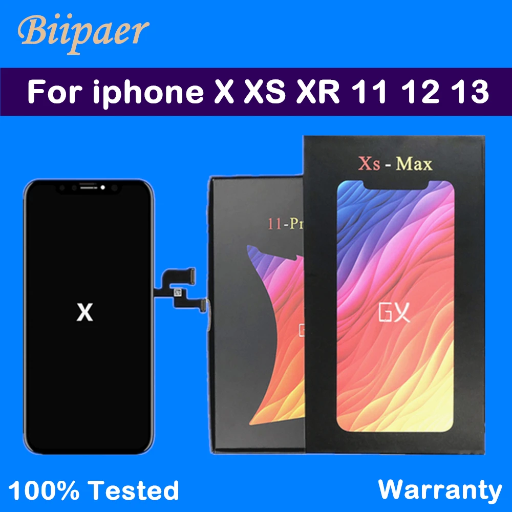 ZY GX JK LCD Display For iPhoneX XS XR XSMAX 11 Pro LCD For iphone X Display OLED Display Touch Screen Digitizer Assembly Incell