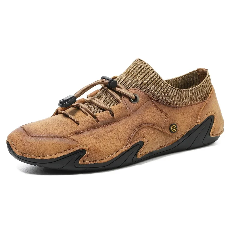 

Men's Casual Shoes Men Breathable and Wear-resistant Soft-soled Leather Shoes Octopus Outdoor Driving Shoes Comfortable for Men