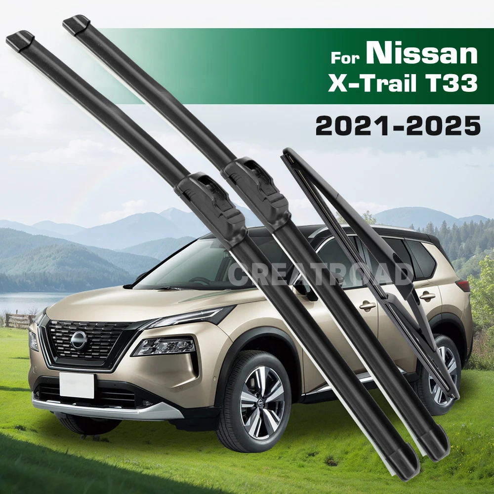 

Для Nissan X-Trail T33 2021-2025 щетки переднего и заднего дворника 2022 2023 2024 щетки для лобового стекла 26 "+ 17" + 12"