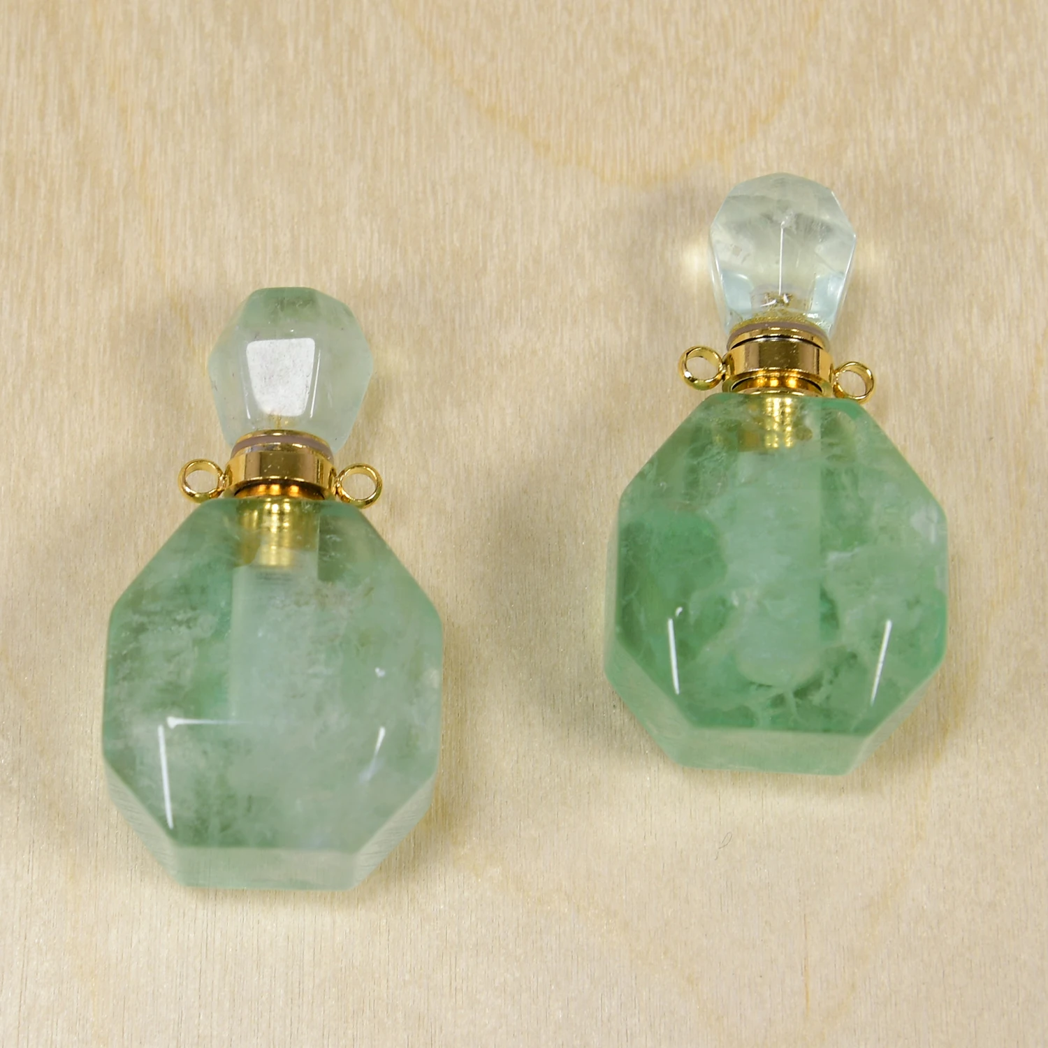 

APDGG 2 шт. натуральные драгоценные камни зеленый флюорит зимняя бутылка подвески кулон уникальный дизайн подвески ожерелье кулон ювелирные изделия DIY