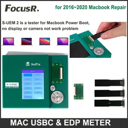 S-UEM2 Tester USBC Tester For MacBook Mac Logic Board EDP Meter Connector Power Boot No Display Camera Fault Not Work Repair