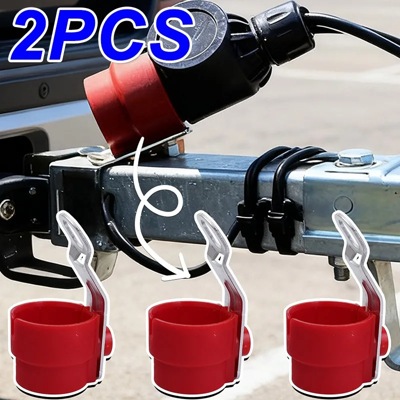 

1-2PCS Universal Weatherproof Trailer Plug Holder Protective Rigid Accessory for 7 To 13P Trailer Dirt Protection Plug Adapter