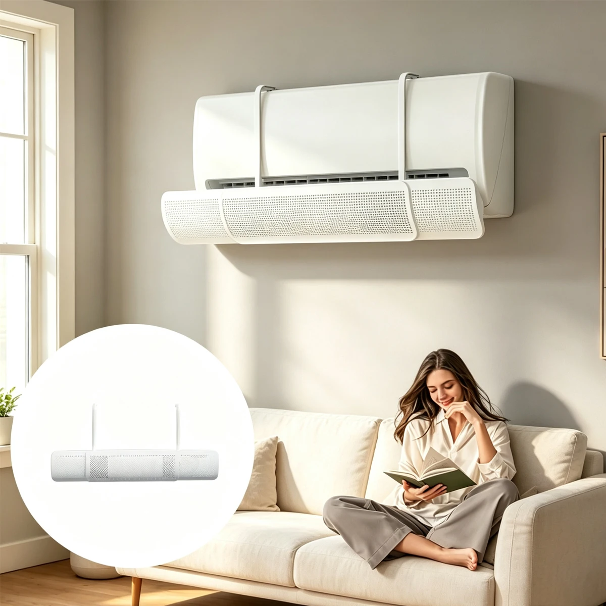 Anti-direct Blow Air Conditioning Windshield Deflector Ac Airflow Outdoor Cover Conditioner Wind Prevent Household Wall Mounted