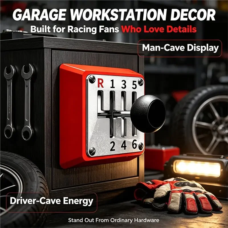 Decorative Cover For Racing Gear Switch Panel 6-Speed Manual Transmission Protective Shell Living Room Wall Decoration