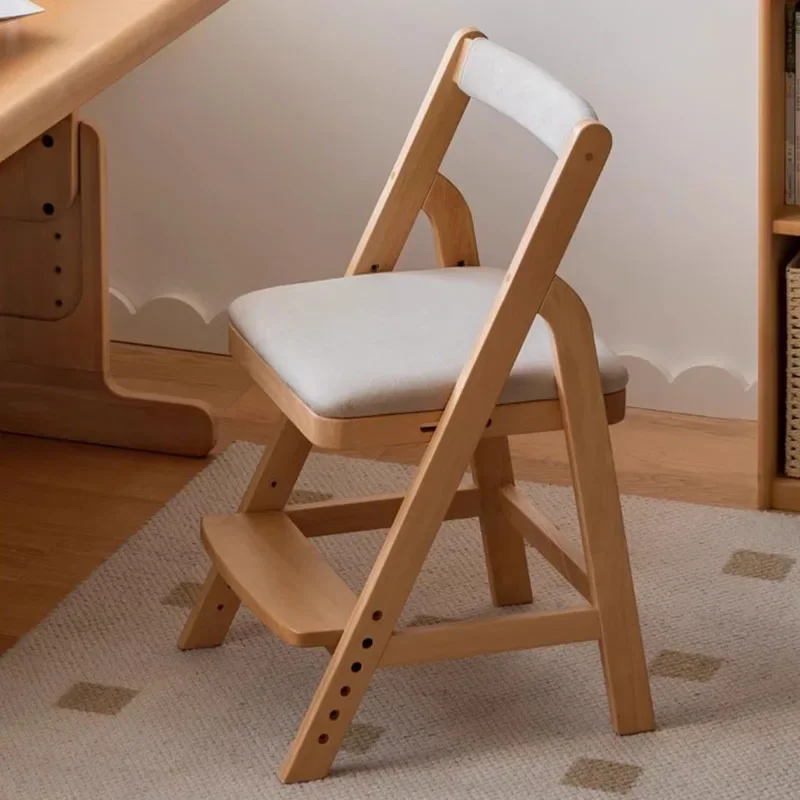 

Children Growing Room Furniture Wooden Chairs Study Safety Seats Auxiliary School Children's Silla Infantil Stool Design JGY