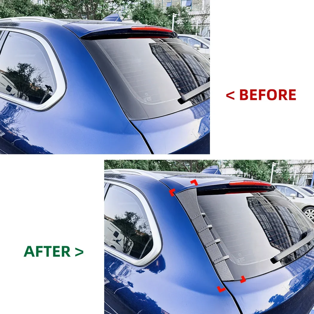 Car-styling Auto Accessories F11 Car Rear Window Side Spoiler Wing Carbon Look Black For BMW 5 Series F11 Touring 2011-2017