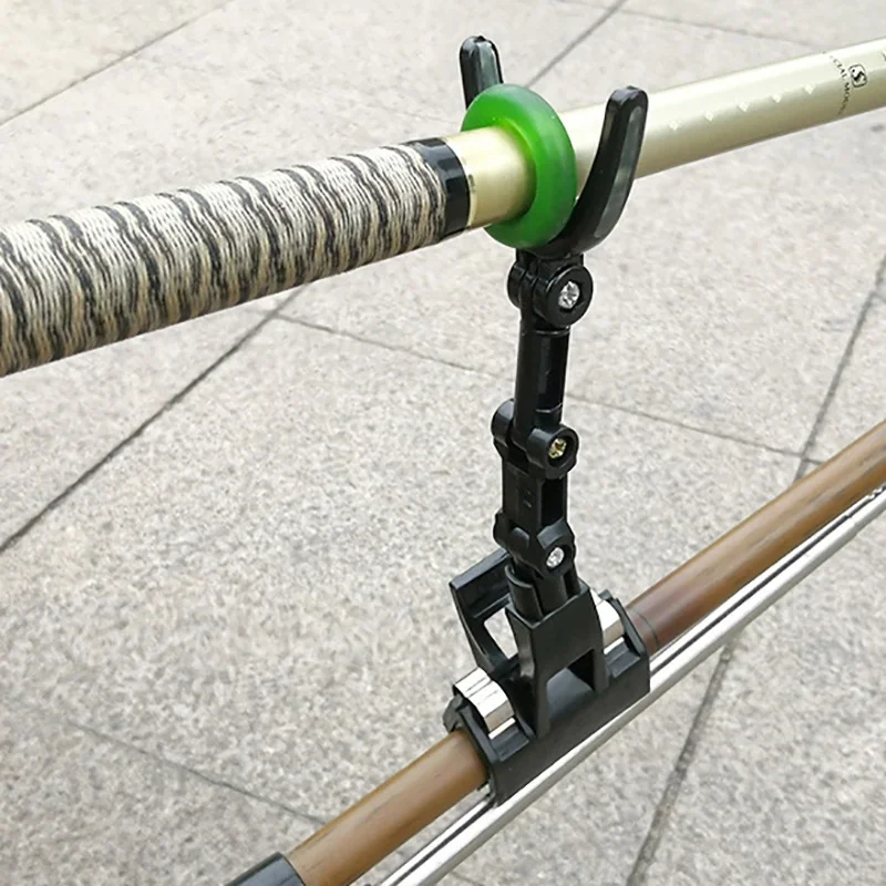 360° Rotatable Raft Fishing Rod Holder, Anti-slip Luminous Front and Rear Hooks for Sub-bridge Raft