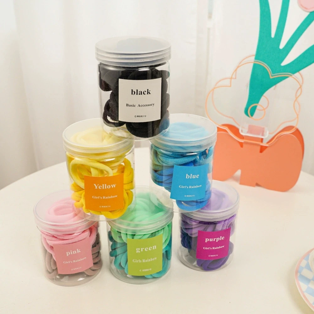 

Canned Hair Tie Rubber Band Women'S Hair Band Ball Hair Accessories Japanese Simple Leather Case Temperament Hair Band For Women