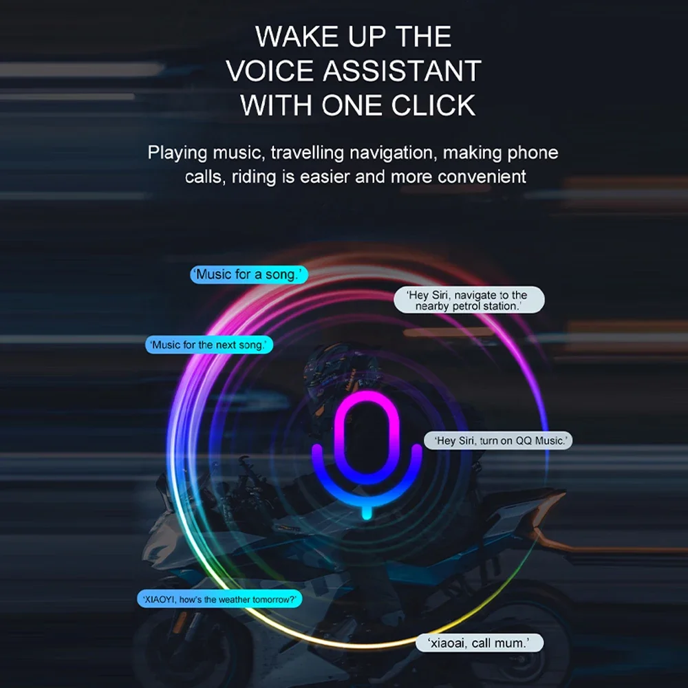 Bluetooth 5.4 capacete da motocicleta fone de ouvido sem fio à prova dwireless água redução ruído fone super longa espera handsfree