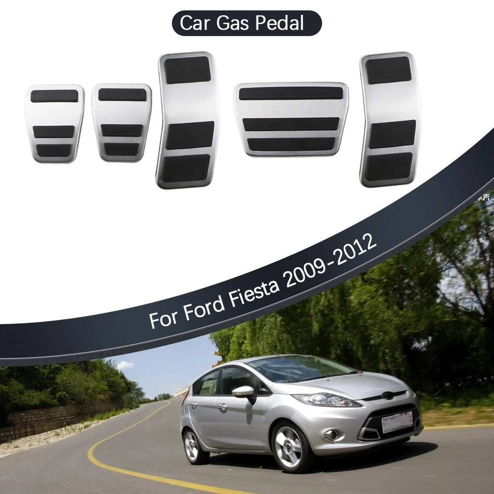 Stainless Steel Car Pedals for Ford Ecosport 2012-2023 Fiesta MK8 2013-2023 Puma 2019-2023 Gas Brake Pedal Cover Pad Accessories