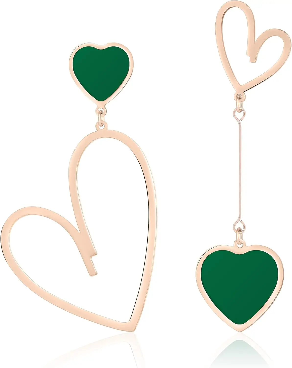 

Heart Shaped Earrings, Hanging Earrings, Steel Earrings
