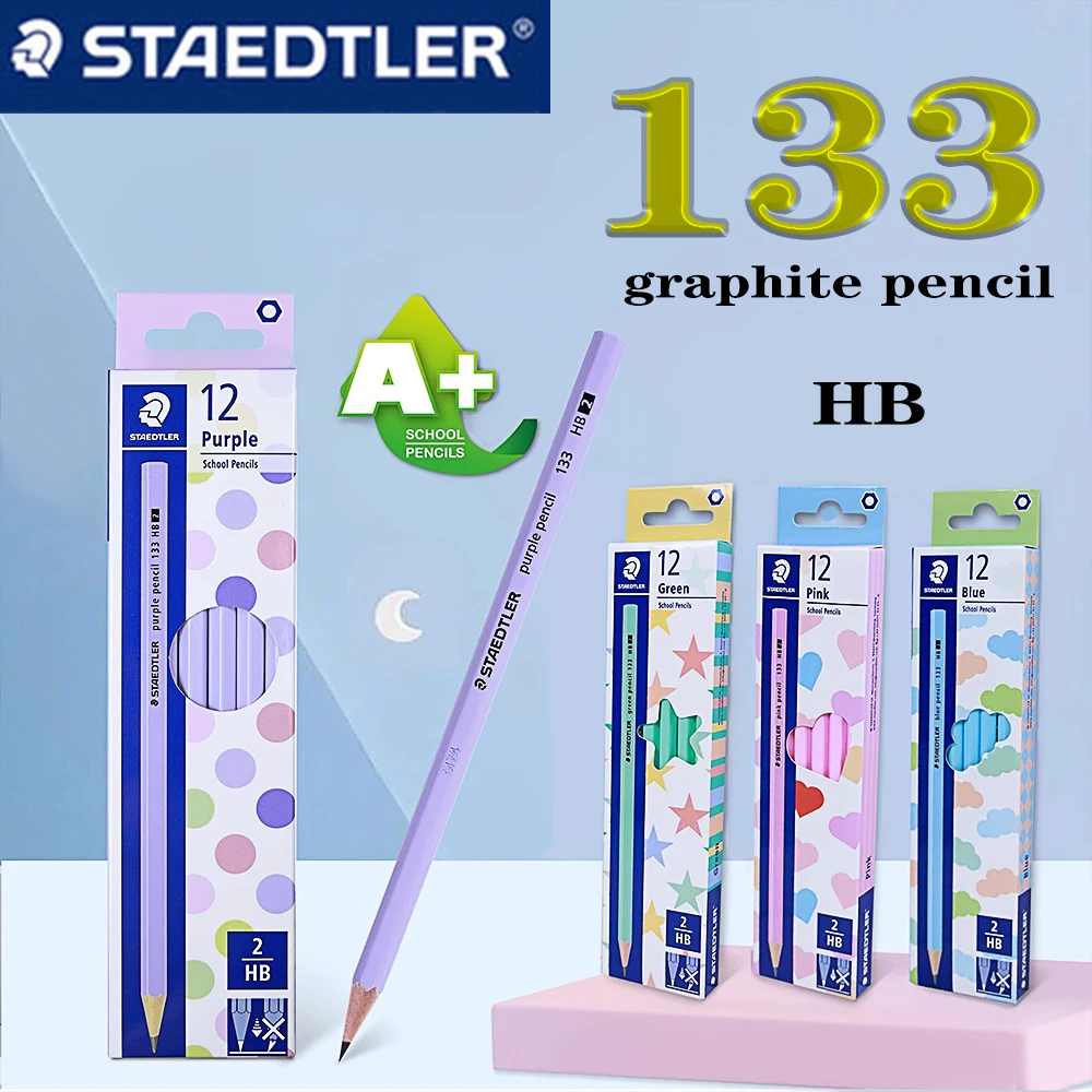 

12 шт./кор., немецкий карандаш STAEDTLER 133 HB, кантинальный классический инструмент для рисования, школьные принадлежности, канцелярские принадлежности