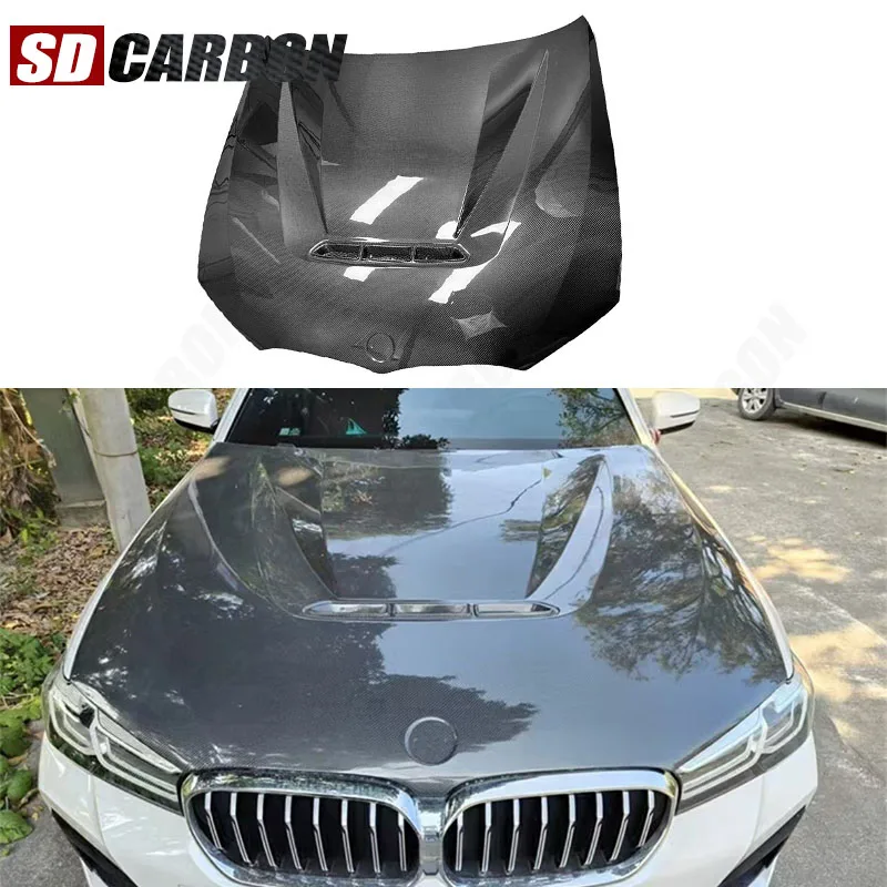 

For BMW 3 Series G20 G28 2020+ Carbon Fiber Hood Engine Cover Hood Car Headliner Hood Cover V Style Car Accessories body kit