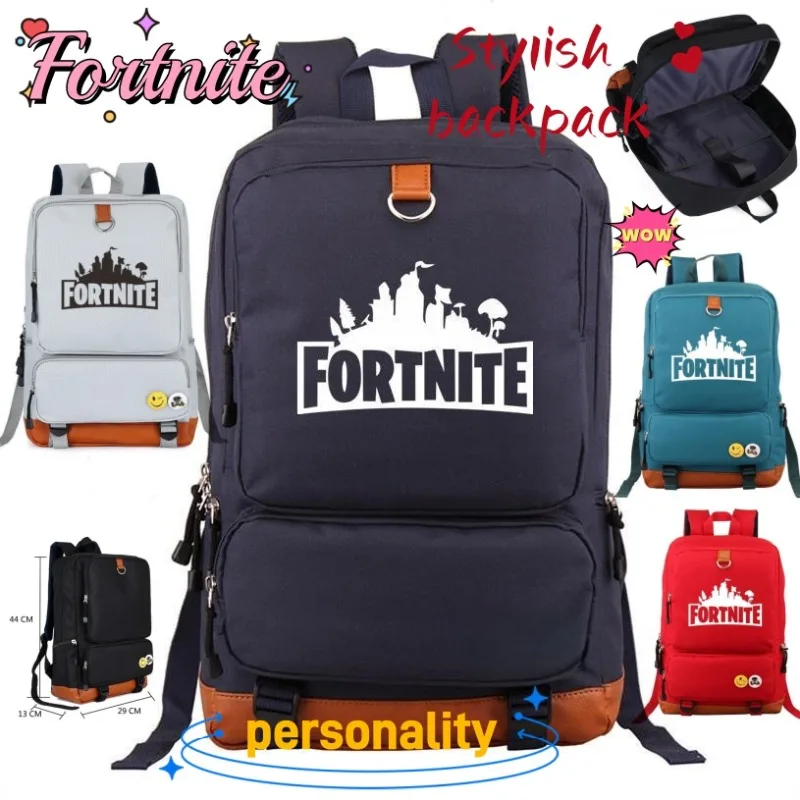 

Рюкзак Fortnite, милый и модный, в мультяшном стиле, персонализированный креативный студенческий рюкзак, подарок на день рождения для друзей.
