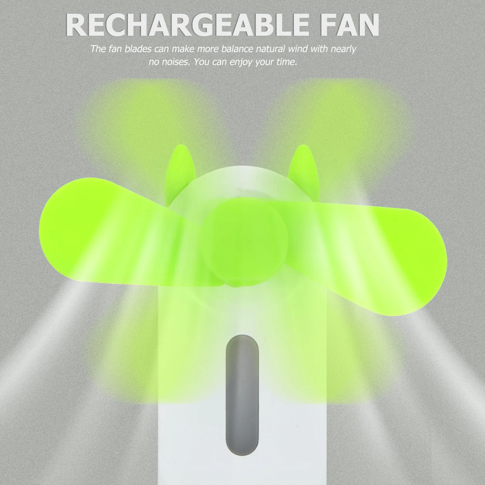 

【】Mini Rechargeable Usb Mist Spray Portable Cooling Fan Compact Lightweight Plastic Fan For Outdoor Travel Sports Green