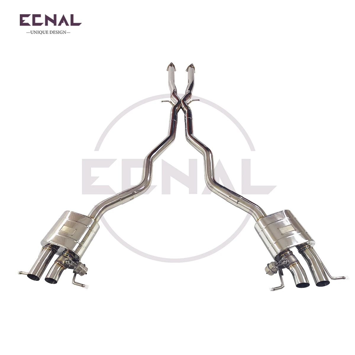 

Выхлопная труба Ecnal с глушителем клапана, высокое качество SS304, спортивная выхлопная труба с клапаном для Bentley Continental GT 6.0T 2004-2017