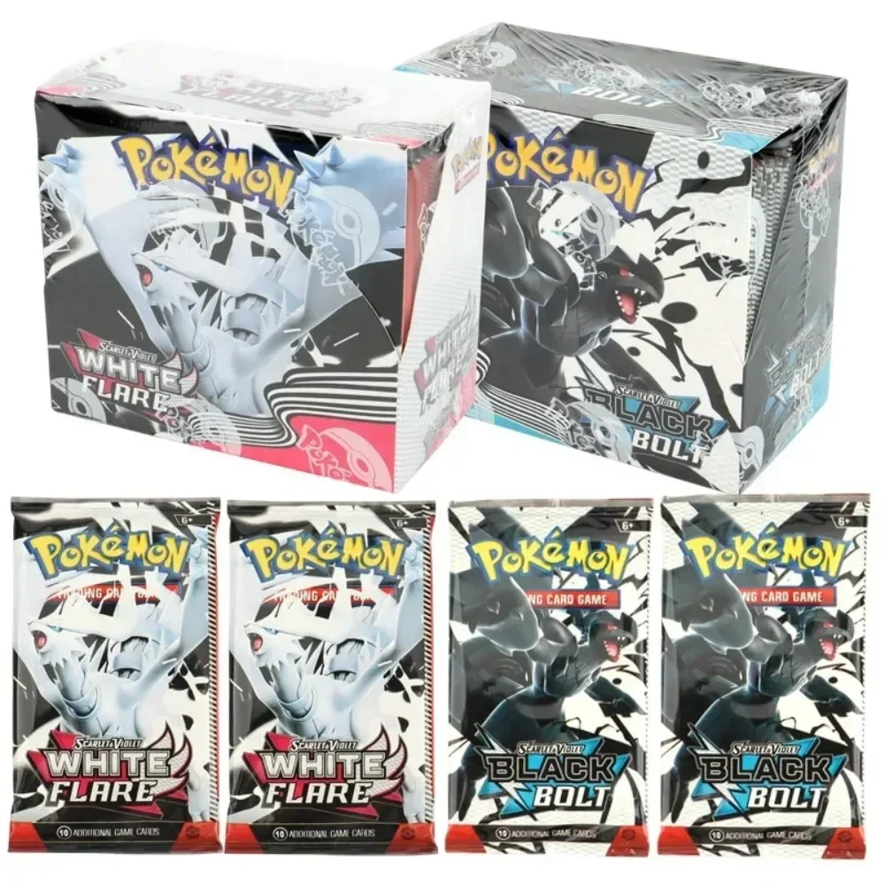 360pcs English Poke Card Black Bolt White Flare Booster Box Battle Poke Trade game Card Transaction Gift