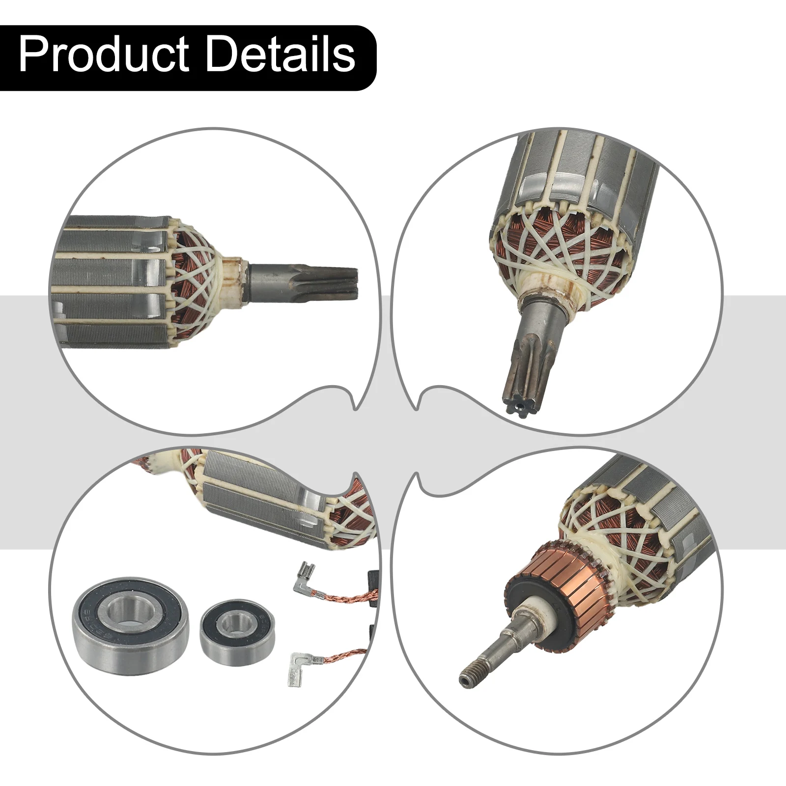 Parts Rotor Fittings Kit Replacement Set With Bearings 513633-7 Accessories Armature Rotor For HR4010C HR4001C HR4011C