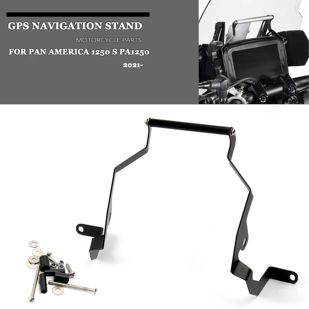 

Motorcycle For RA1250 Pan America 1250 S GPS SMART PHONE Windshield Navigation GPS Plate Bracket Adapt Holder PA1250 2021 2022 -