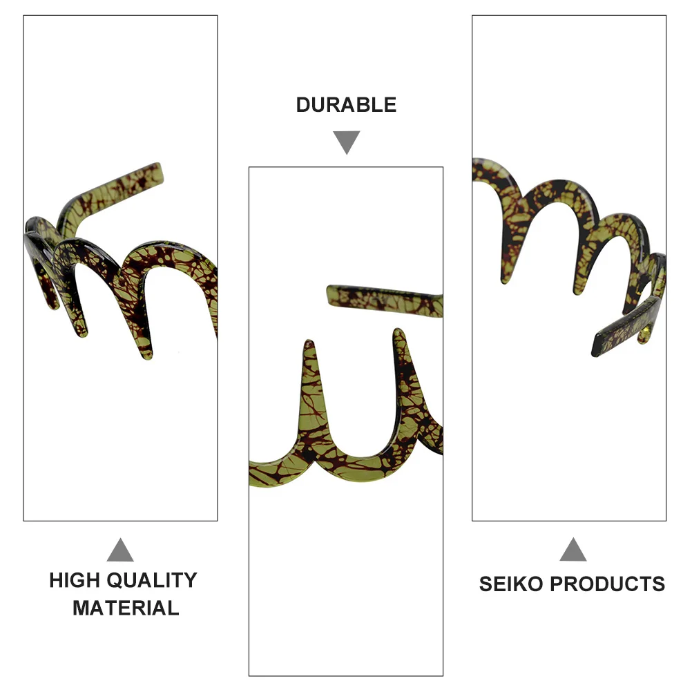 

2Pcs U Toothed Headband Comfortable Hard Plastic Hair Hoops Perfect for Sports Leisure Vacation Lady Hair Accessories