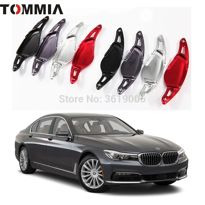 For BMW 740 750 730LI 2018 Interior Accessories Steering Wheel Shift Paddle Shifter DSG Extensions Trim Cover Red Car-styling