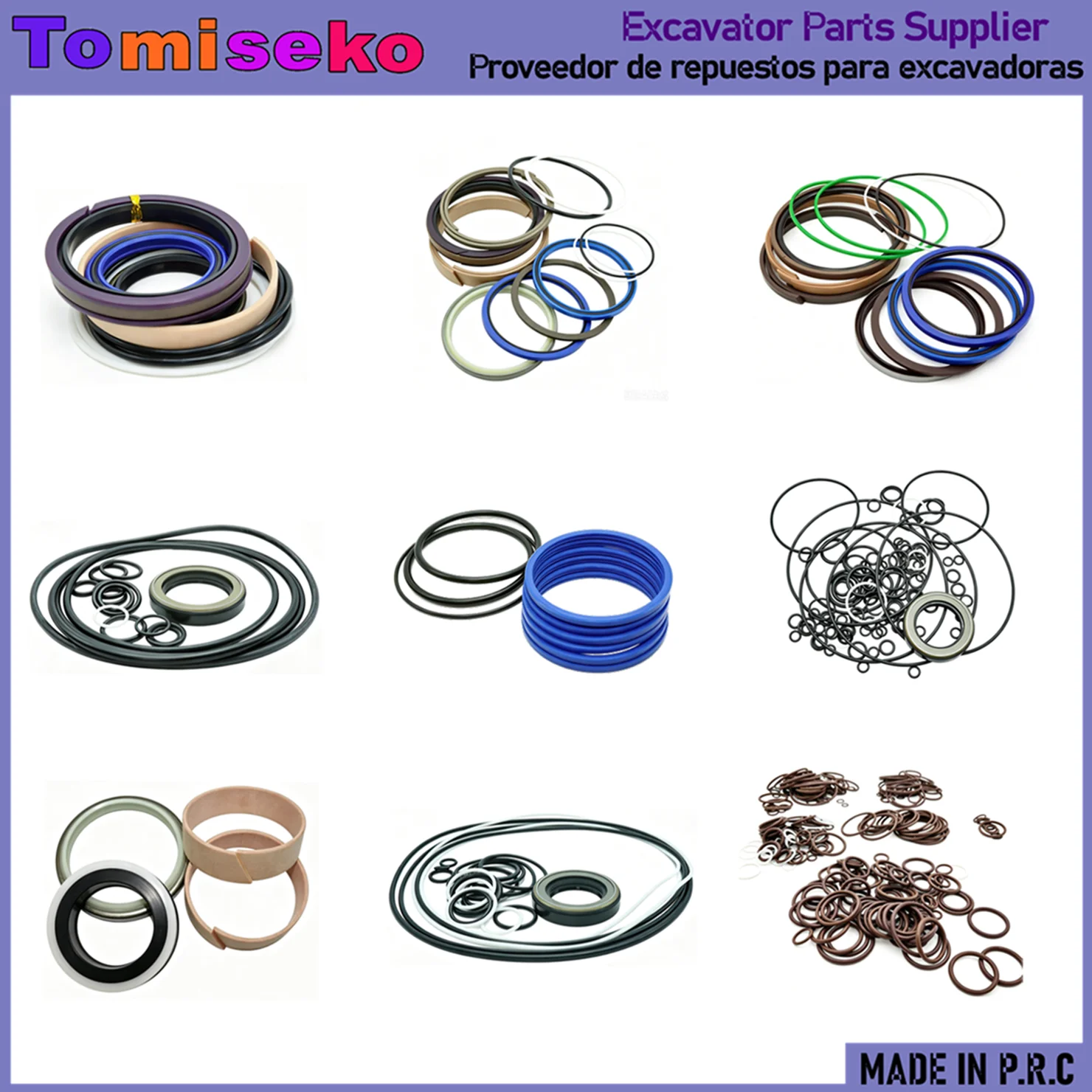 Komatsu PC20-7 Excavatora Seal Kit Boom Arm Bucket Cylinder Hydraulic Pump Swing Travel Motor Center Joint Track Adjuster