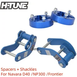4x4 Accesorios 25mm 32mm Front Spacer and Rear Comfort Shackles Lift Kits 4WD For Navara D40 / D23 NP300 / Frontier 2005++