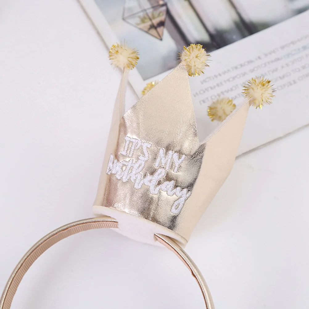 

Повязка на голову с короной на день рождения для девочек, детский праздничный головной убор премиум-класса, повязка на голову с короной для малышей, удобный милый декор на голову на день рождения