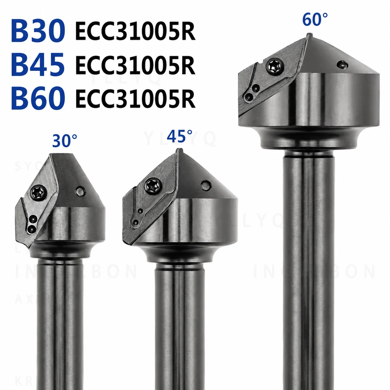 ECC31005 Chamfer Milling Cutter 30 45 60 Degree Extra Long Edge CNC Chamfer Tool Holder for XCET310404 Insert