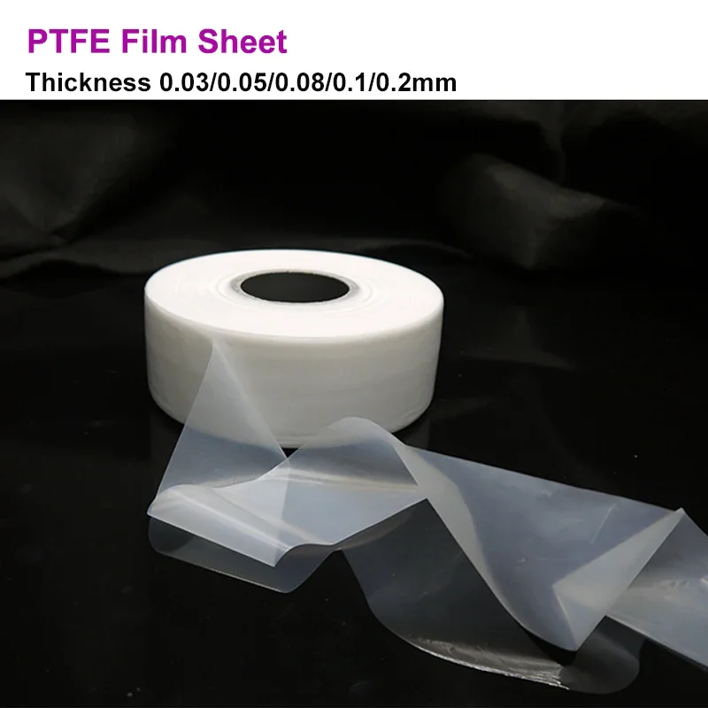 

1/5M PTFE Film Sheet High Temperature Plate Plastics Thickness 0.03/0.05/0.08/0.1/0.2mm Corrosion Resistant