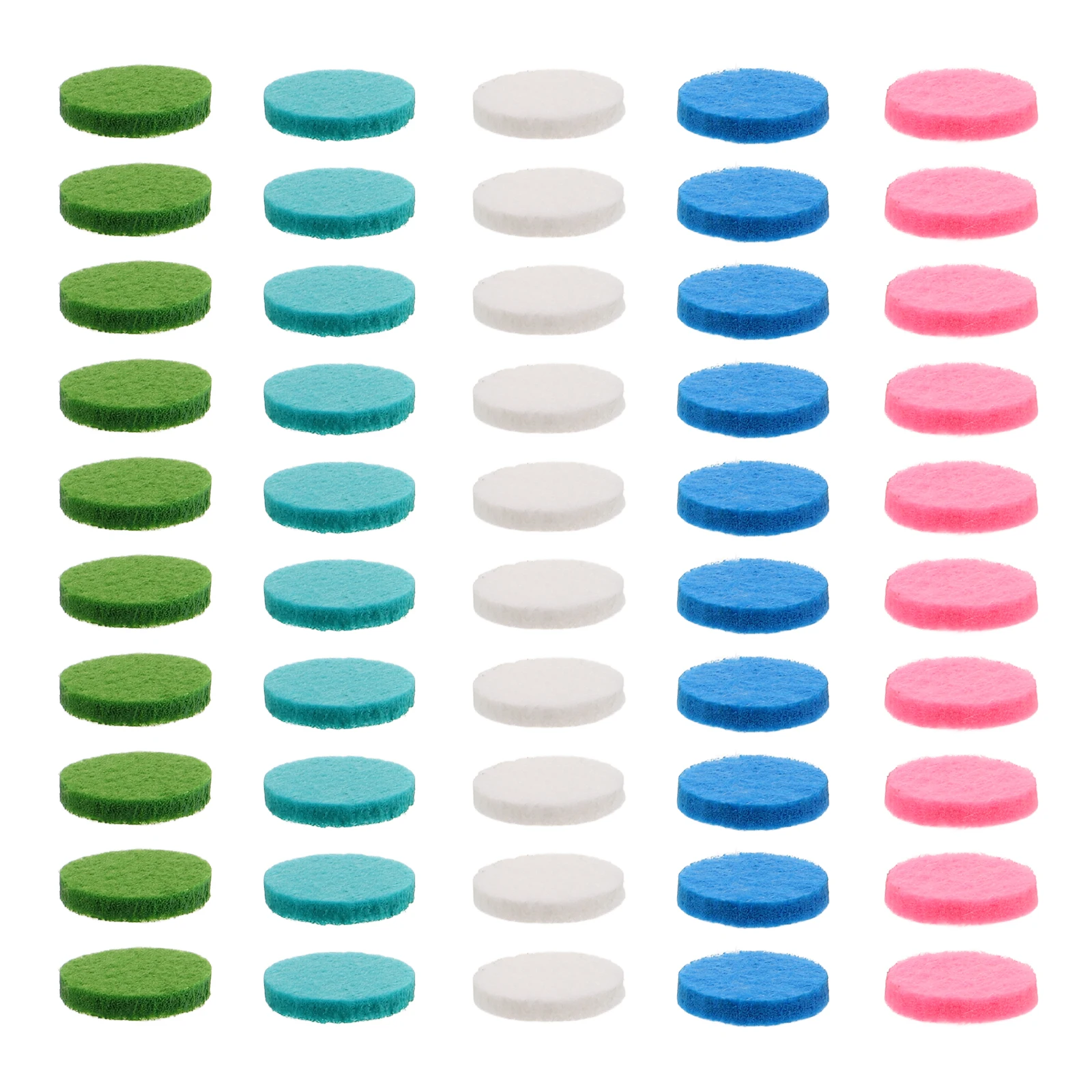 

50pcs Essential Oil Diffuser Pads Aromatherapy Cotton Core DIY Round Refills for 25MM Locket Necklace Car Vent Home Use Long