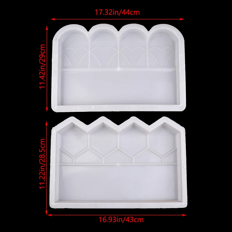 Garden Edging Fence Concrete Molds Reusable DIY Garden Brick Mold For Fish Pond Backyard Patio Garden Decoration