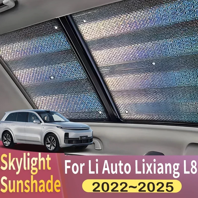 

Sunroof Sunshade Suitable For Li Auto Lixiang L8 2022 2023 2024 2025 Car Panoramic Roof 2x Heat Shield Window Sunshade Anti-UV